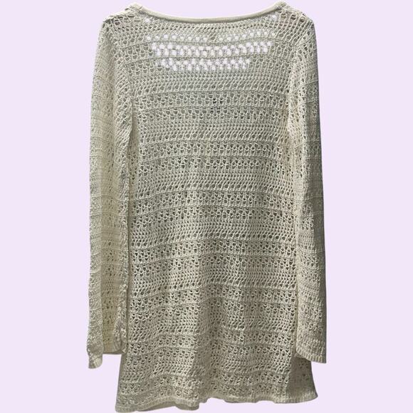 NWTs L*SPACE Sofia Cover-Up Button Down Cardigan in cream (L) - Picture 5 of 12